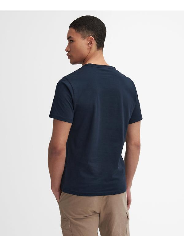 Barbour International Men's Essential Large Logo T-Shirt - Navy Image 4