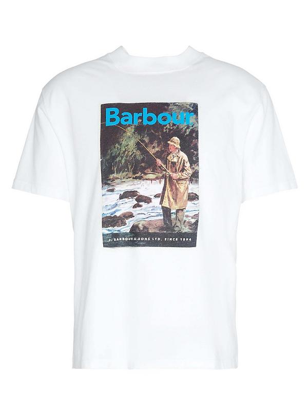 Barbour Men's Mortt Oversized Graphic T-Shirt - White Product Image