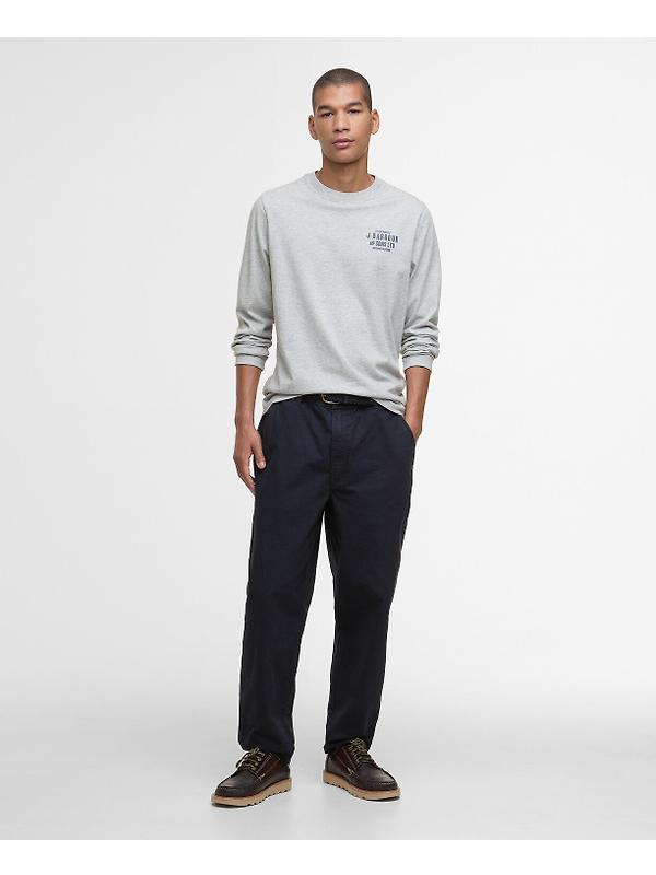 Barbour Men's Pointer Long Sleeve Graphic T-Shirt - Grey Marl Image 3