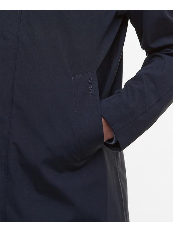 Barbour Men's Hooded Lorden Waterproof Mac - Navy Image 6