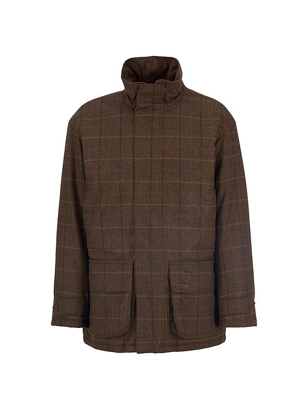 Barbour Men's Beaconsfield Wool Jacket - Burnhill Brown Check Image 1