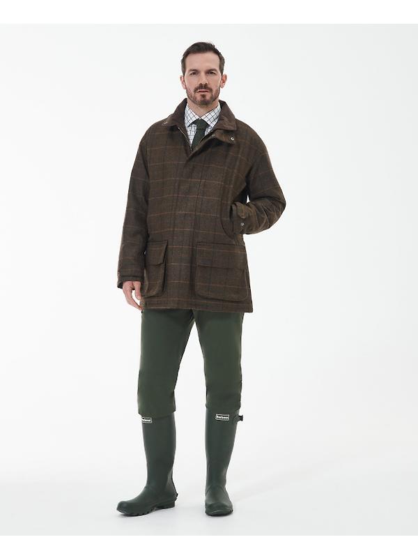 Barbour Men's Beaconsfield Wool Jacket - Burnhill Brown Check Image 5