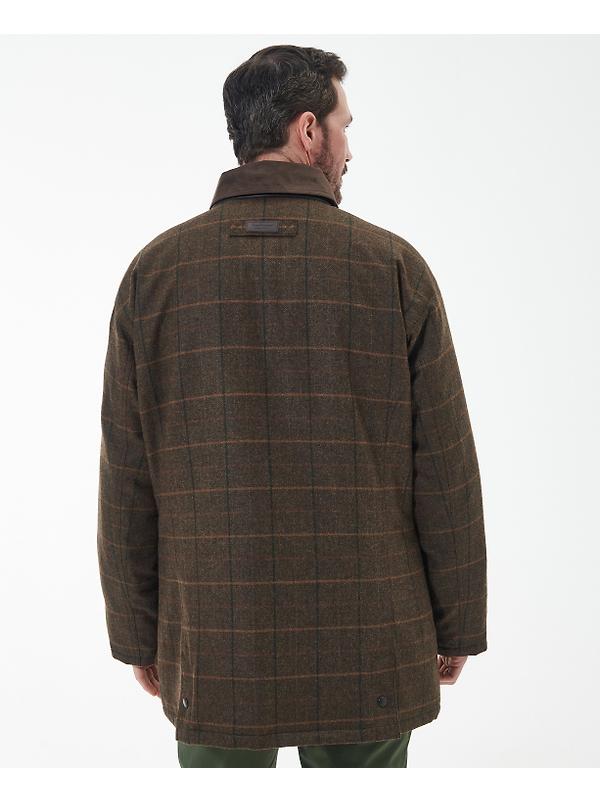 Barbour Men's Beaconsfield Wool Jacket - Burnhill Brown Check Image 4