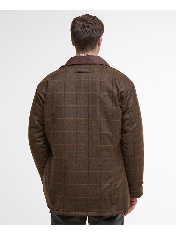 Barbour Men's Beaconsfield Wool Jacket - Burnhill Brown Check Image 4