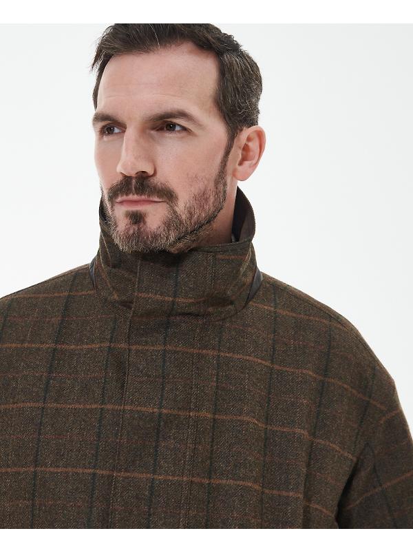 Barbour Men's Beaconsfield Wool Jacket - Burnhill Brown Check Image 7