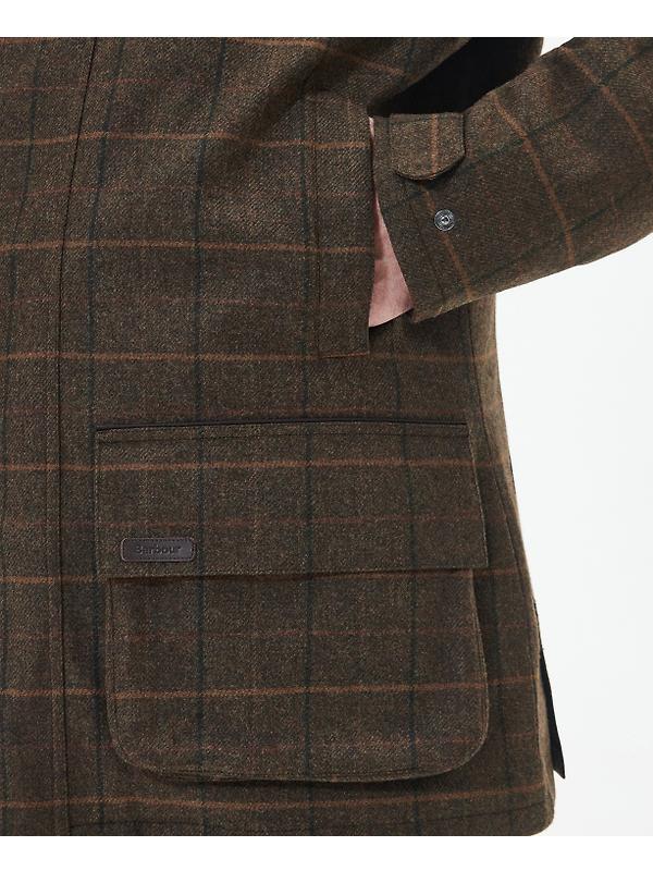 Barbour Men's Beaconsfield Wool Jacket - Burnhill Brown Check Image 8