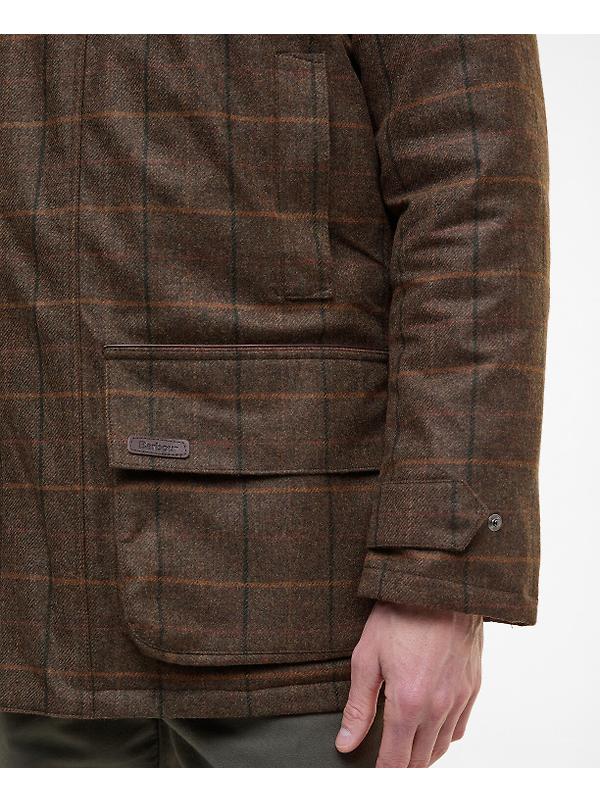 Barbour Men's Beaconsfield Wool Jacket - Burnhill Brown Check Image 7