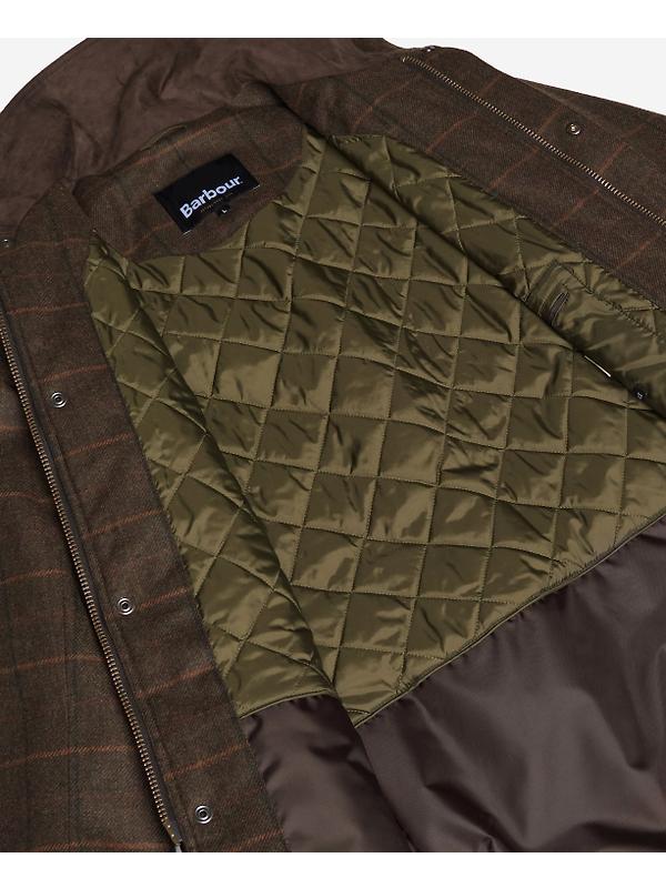 Barbour Men's Beaconsfield Wool Jacket - Burnhill Brown Check Image 2