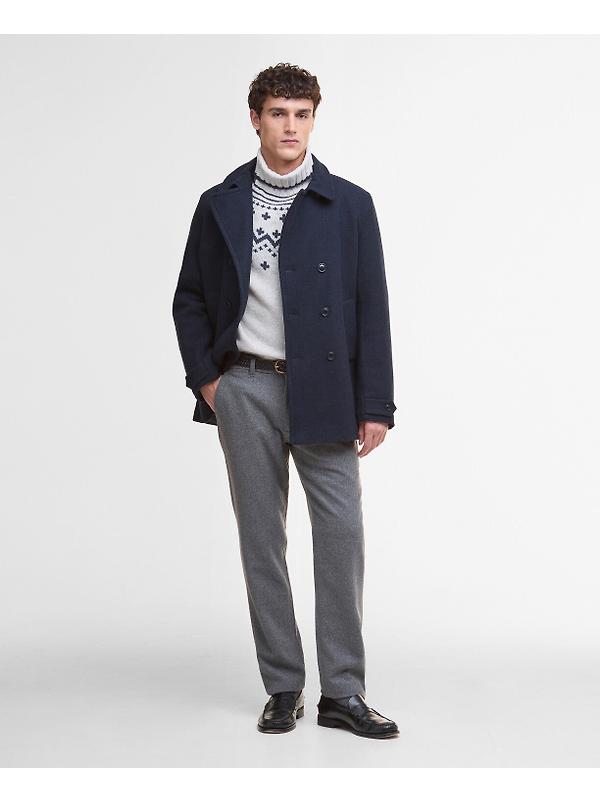 Barbour Men's Newfield Wool Pea Coat - Navy/Classic Image 3