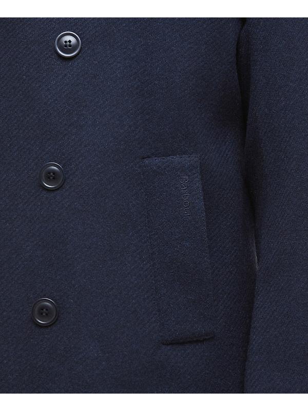 Barbour Men's Newfield Wool Pea Coat - Navy/Classic Image 6
