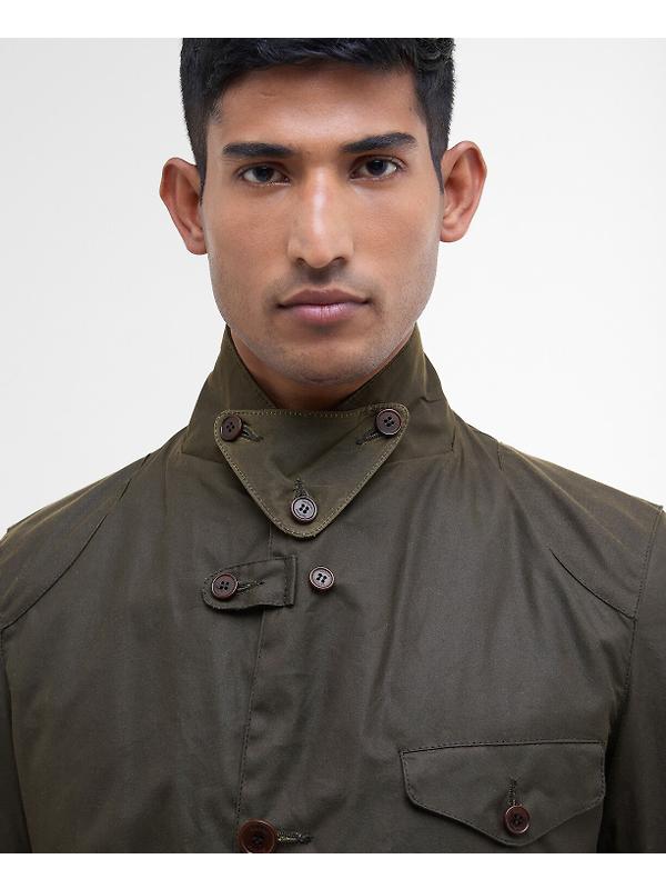 Barbour Men's Beacon Sports Wax Jacket - Olive Image 5