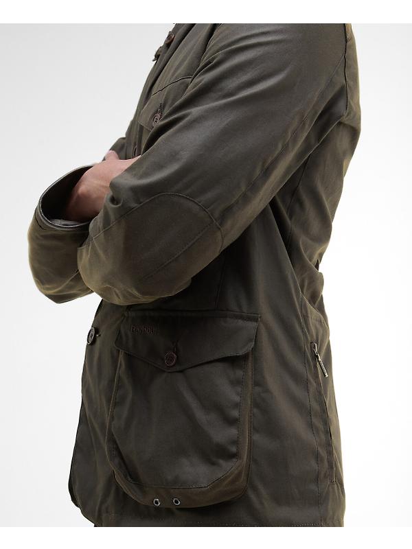 Barbour Men's Beacon Sports Wax Jacket - Olive Image 7