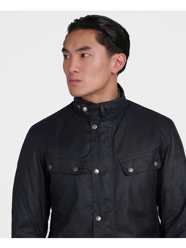 Barbour International Men's Duke Wax Jacket - Navy Image 2