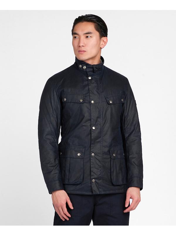 Barbour International Men's Duke Wax Jacket - Navy Image 5