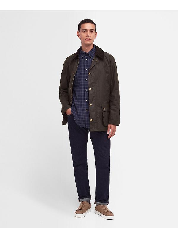Barbour Men's Ashby Wax Jacket - Olive Image 3