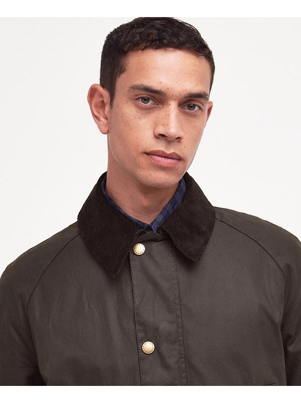 Barbour Men's Ashby Wax Jacket - Olive Image 5