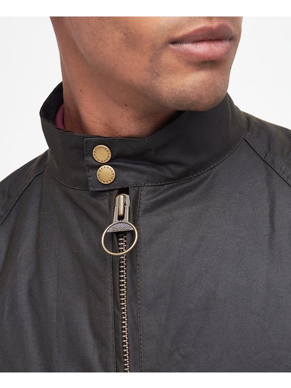 Barbour International Men's Steve McQueen Merchant Wax Jacket - Olive Image 6