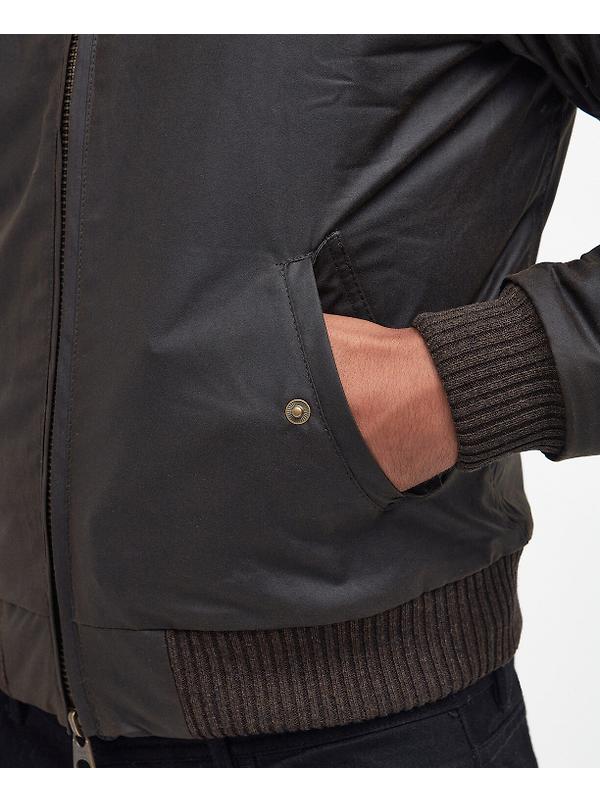 Barbour International Men's Steve McQueen Merchant Wax Jacket - Olive Image 7