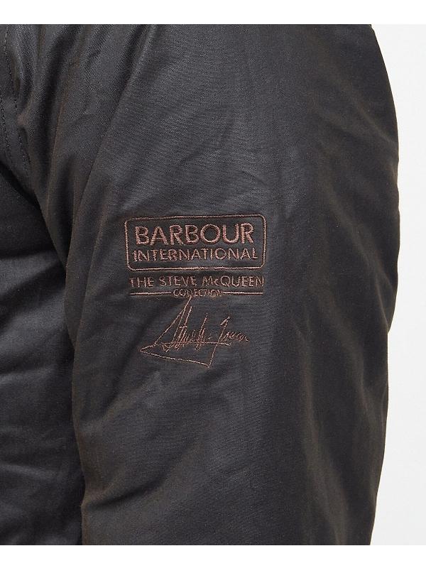 Barbour International Men's Steve McQueen Merchant Wax Jacket - Olive Image 8