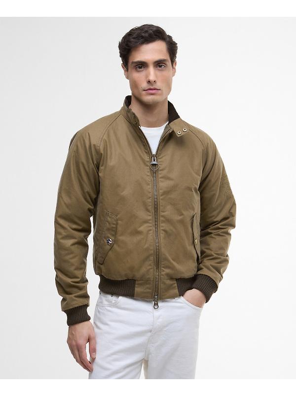Barbour International Men's Steve McQueen Merchant Wax Jacket - Sand Image 2