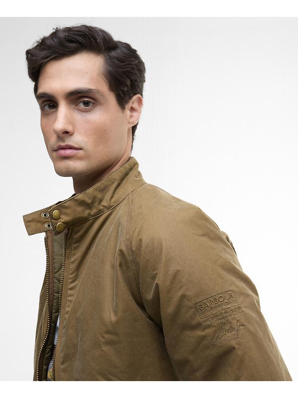 Barbour International Men's Steve McQueen Merchant Wax Jacket - Sand Image 6