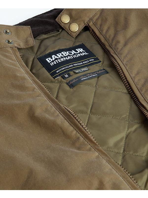 Barbour International Men's Steve McQueen Merchant Wax Jacket - Sand Image 9