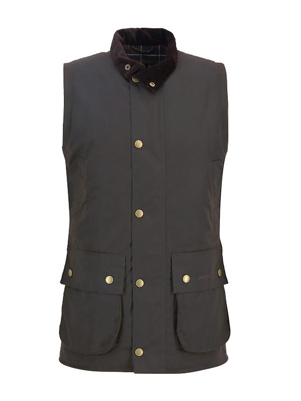Barbour Men's Westmorland Wax Waistcoat - Olive Image 3