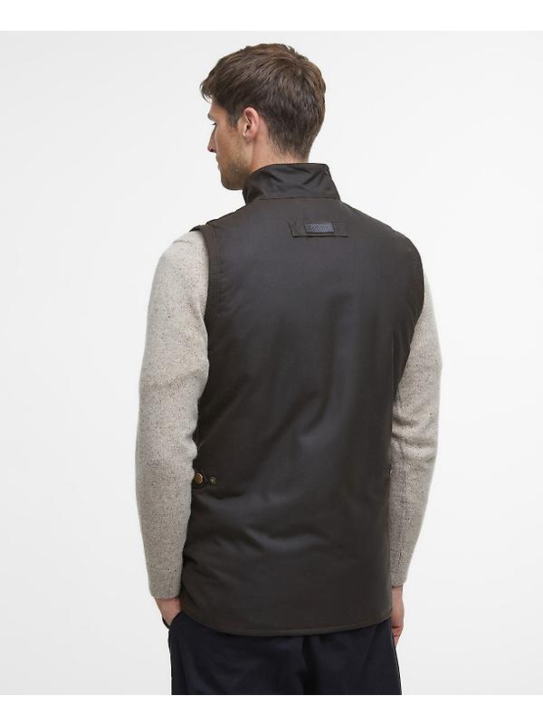 Barbour Men's Westmorland Wax Waistcoat - Olive Image 5