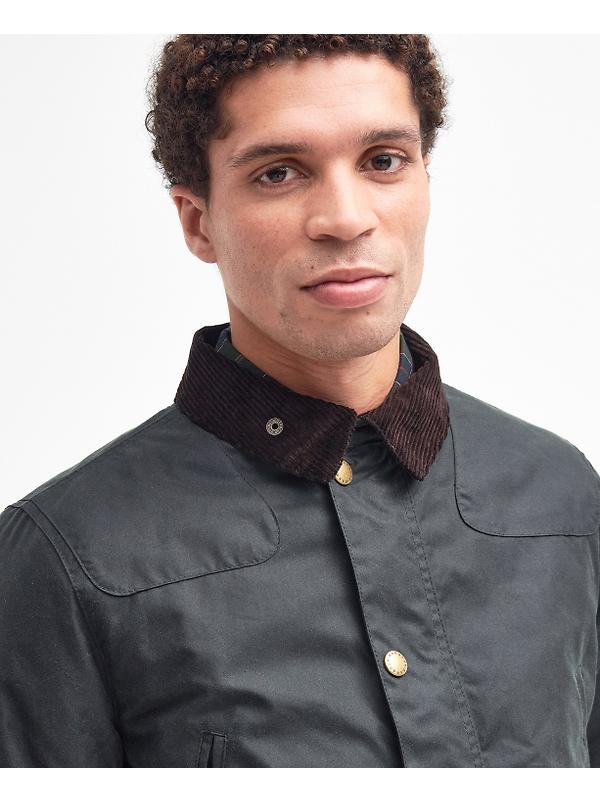 Barbour Men's Reelin Wax Jacket - Sage Image 5