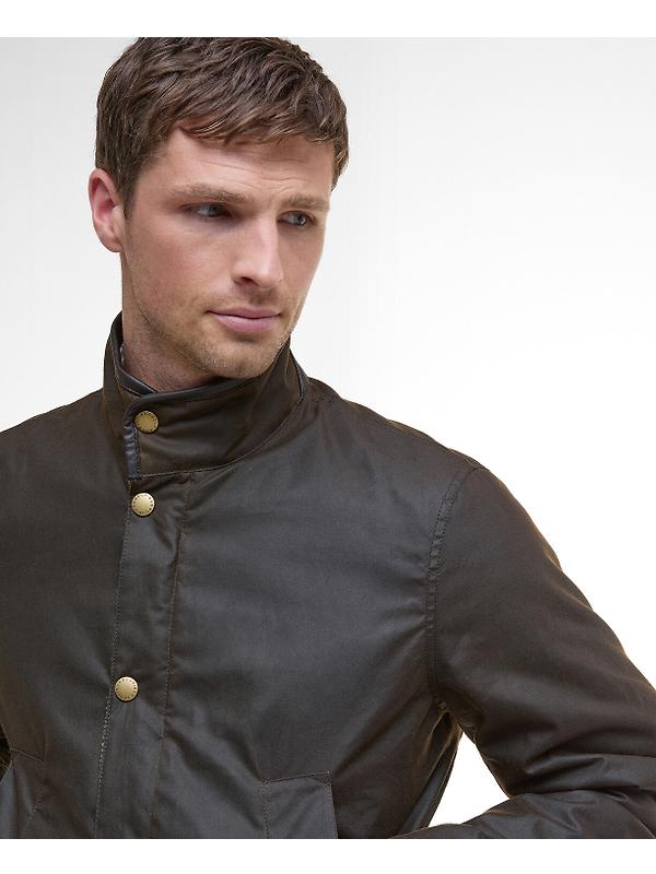 Barbour Men's Hereford Wax Jacket - Olive Image 6
