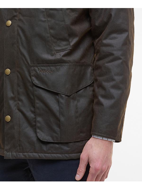 Barbour Men's Hereford Wax Jacket - Olive Image 9