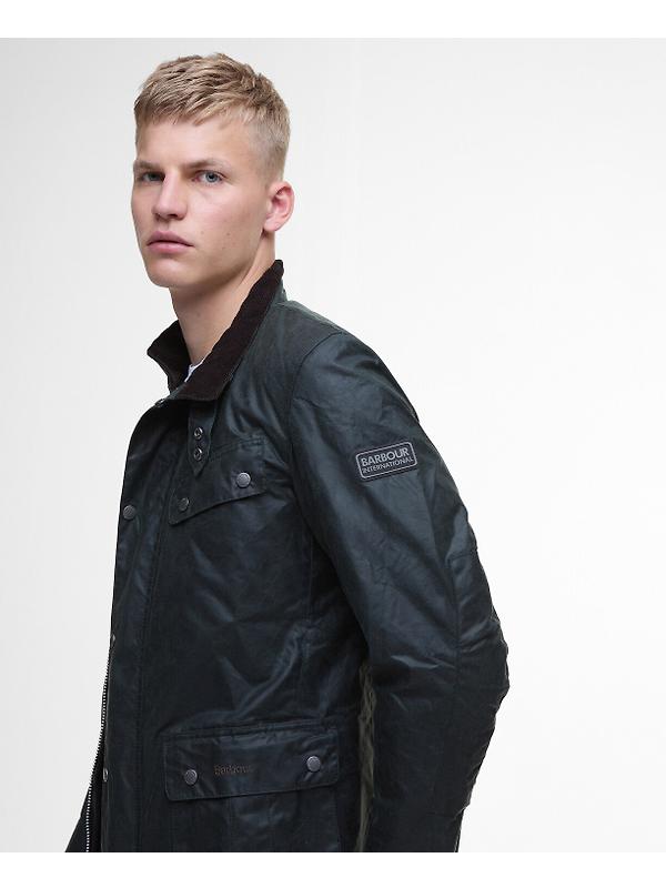 Barbour International Men's Tourer Duke Wax Jacket - Sage Image 5