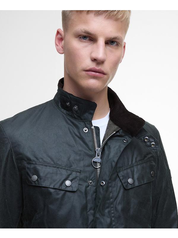 Barbour International Men's Tourer Duke Wax Jacket - Sage Image 6