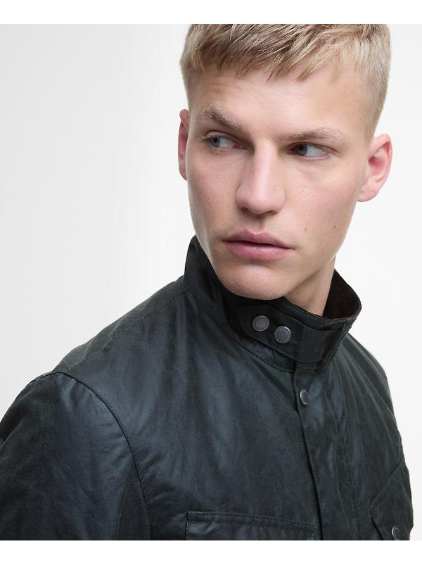 Barbour International Men's Tourer Duke Wax Jacket - Sage Image 7