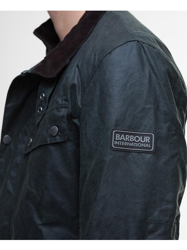 Barbour International Men's Tourer Duke Wax Jacket - Sage Image 9