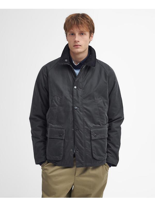 Barbour Men's Ambleside Wax Jacket - Black/Blue Granite Tartan Image 2