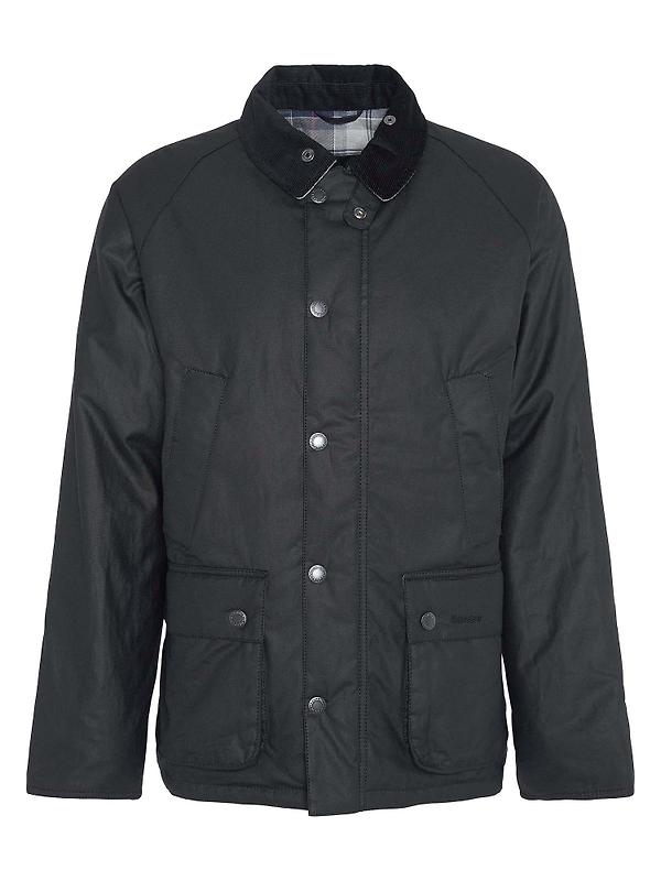Product image of Barbour Men's Ambleside Wax Jacket - Black/Blue Granite Tartan