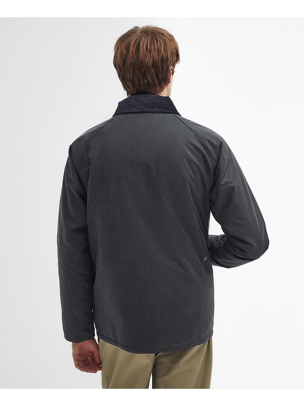 Barbour Men's Ambleside Wax Jacket - Black/Blue Granite Tartan Image 3
