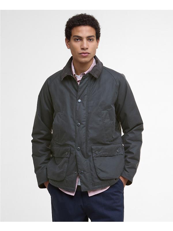Barbour Men's Ambleside Wax Jacket - Grey/Tartan Image 2
