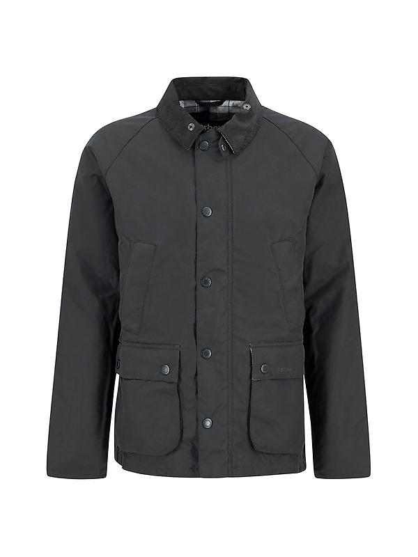 Barbour Men's Ambleside Wax Jacket - Grey/Tartan Image 1