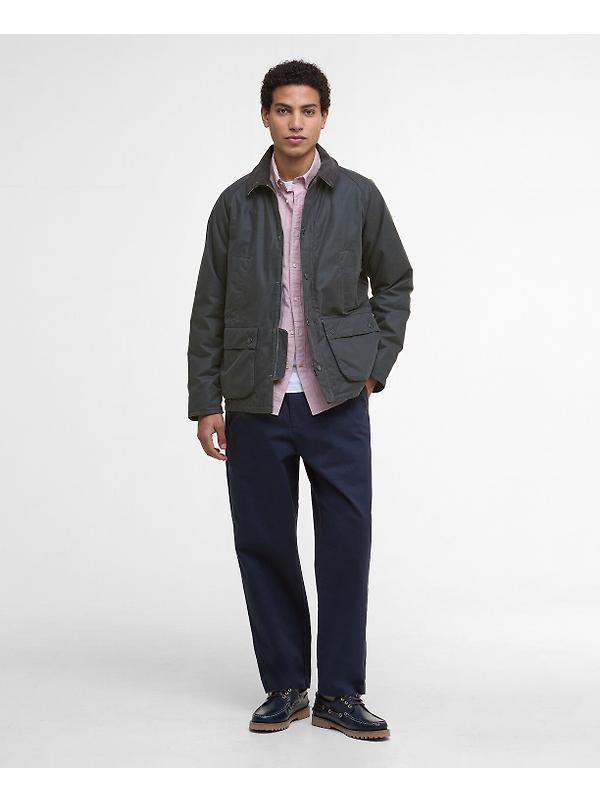 Barbour Men's Ambleside Wax Jacket - Grey/Tartan Image 3