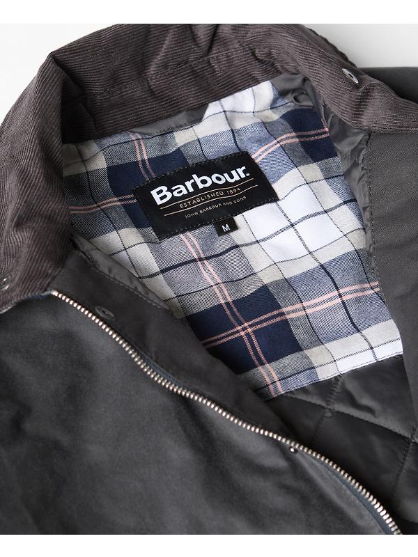 Barbour Men's Ambleside Wax Jacket - Grey/Tartan Image 8