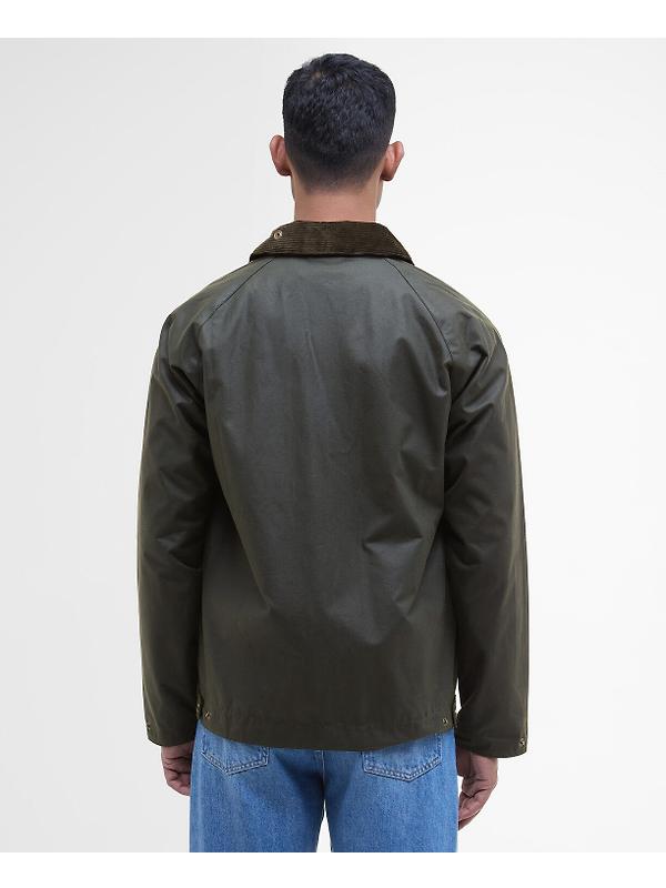 Barbour Men's Short Bedale Wax Jacket - Fern Image 4