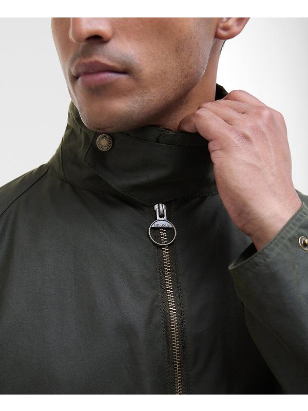 Barbour Men's Short Bedale Wax Jacket - Fern Image 7