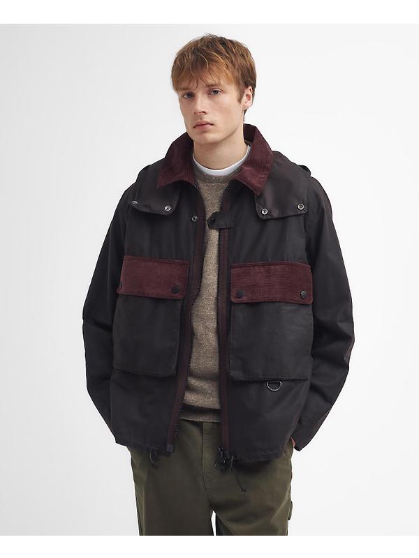 Barbour Men's Re-Engineered Spey Waxed Jacket - Rustic Image 3