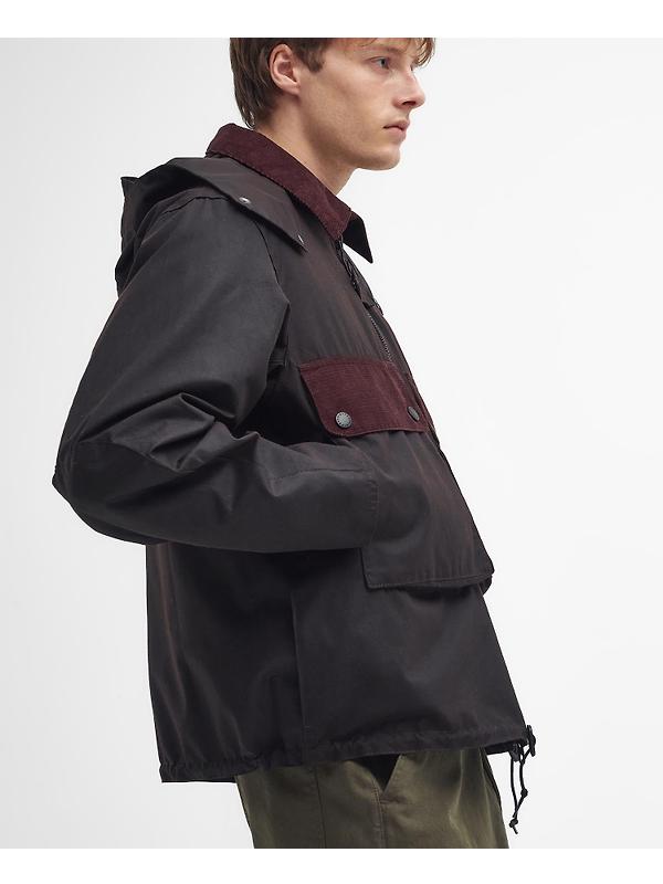 Barbour Men's Re-Engineered Spey Waxed Jacket - Rustic Image 8