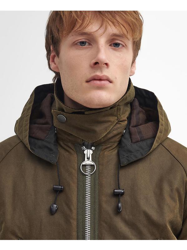 Barbour Men's Re-Engineered Beaufort Waxed Jacket - Beech Image 7