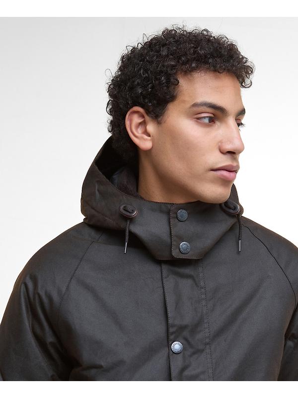 Barbour Men's Modern Beaufort Waxed Jacket - Dark Brown/Midnight Oak Image 5