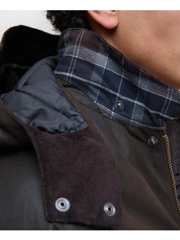 Barbour Men's Modern Beaufort Waxed Jacket - Dark Brown/Midnight Oak Image 7