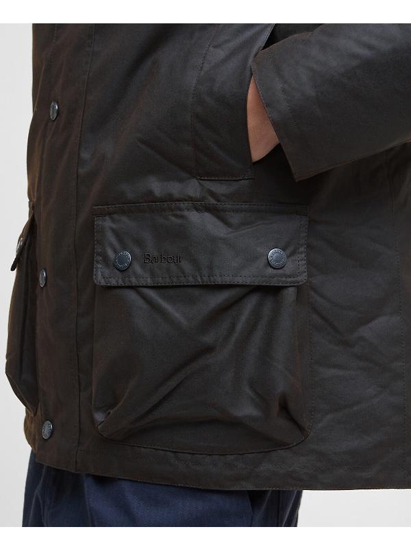 Barbour Men's Modern Beaufort Waxed Jacket - Dark Brown/Midnight Oak Image 8